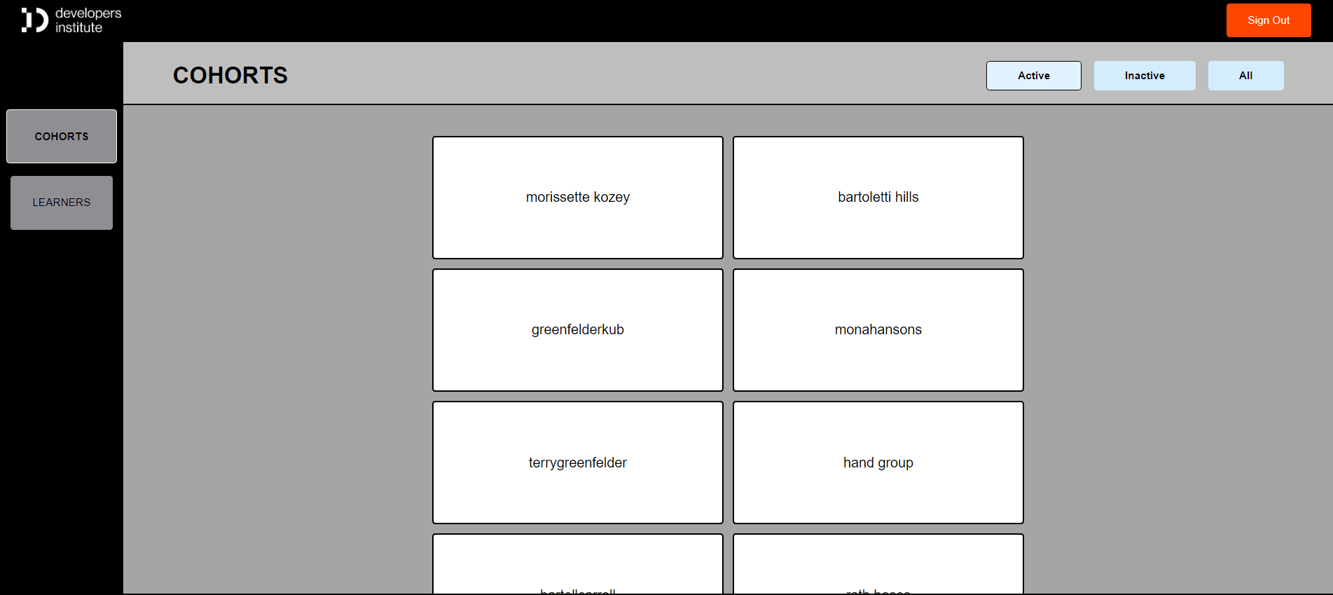 Learner Dashboard